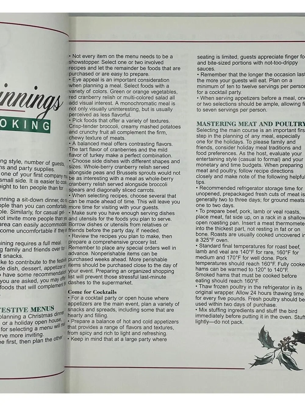 Vintage 1997 Holiday Celebrations Cookbook: 500+ Recipes